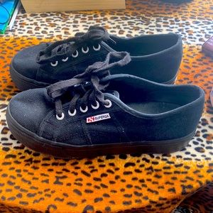 Black Platform Superga Sneakers